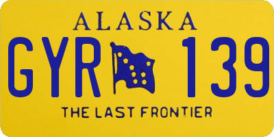 AK license plate GYR139
