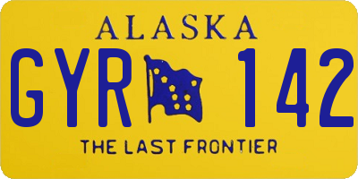 AK license plate GYR142