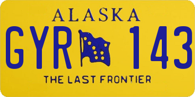 AK license plate GYR143