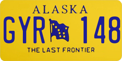 AK license plate GYR148