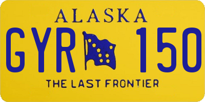 AK license plate GYR150