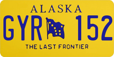 AK license plate GYR152