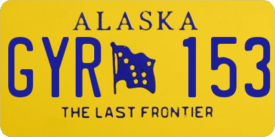 AK license plate GYR153