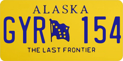 AK license plate GYR154