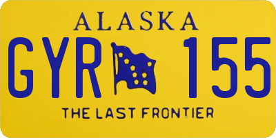 AK license plate GYR155