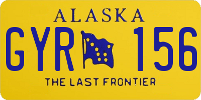 AK license plate GYR156