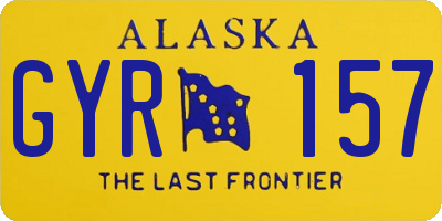 AK license plate GYR157