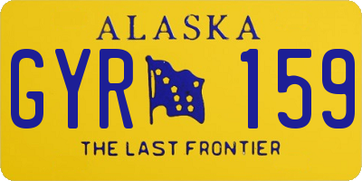 AK license plate GYR159