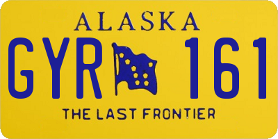 AK license plate GYR161