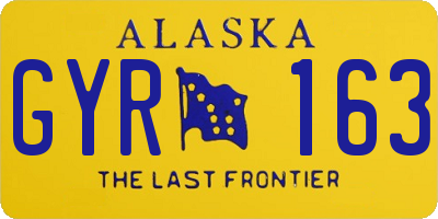 AK license plate GYR163