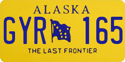 AK license plate GYR165