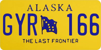 AK license plate GYR166