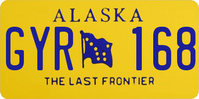 AK license plate GYR168