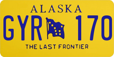 AK license plate GYR170