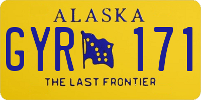 AK license plate GYR171