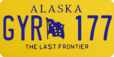 AK license plate GYR177