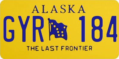 AK license plate GYR184