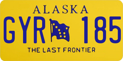 AK license plate GYR185