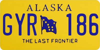 AK license plate GYR186