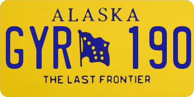 AK license plate GYR190