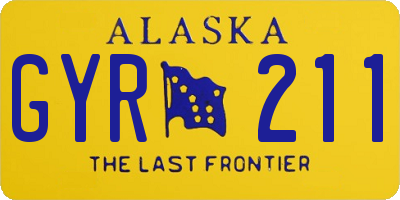 AK license plate GYR211