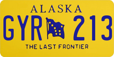 AK license plate GYR213