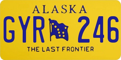 AK license plate GYR246