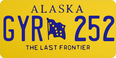 AK license plate GYR252