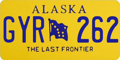 AK license plate GYR262