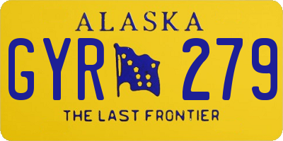 AK license plate GYR279