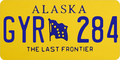 AK license plate GYR284