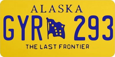 AK license plate GYR293