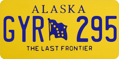AK license plate GYR295