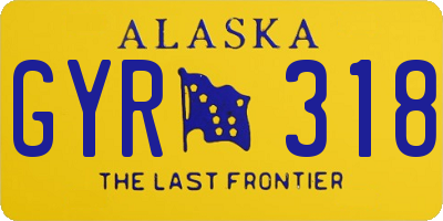 AK license plate GYR318