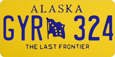 AK license plate GYR324