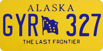 AK license plate GYR327