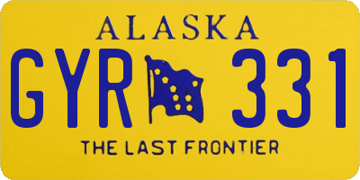 AK license plate GYR331
