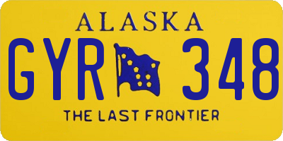 AK license plate GYR348