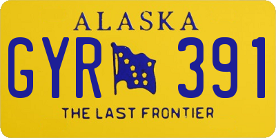 AK license plate GYR391