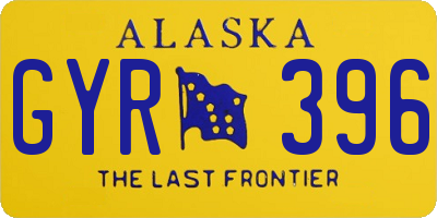AK license plate GYR396