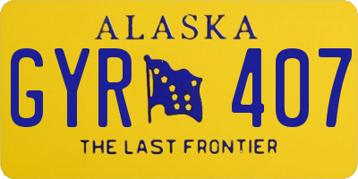 AK license plate GYR407