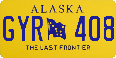 AK license plate GYR408