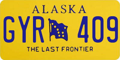 AK license plate GYR409