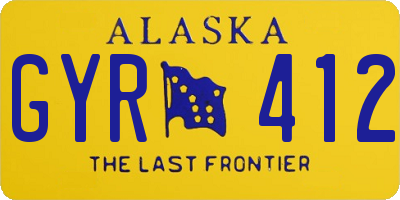 AK license plate GYR412