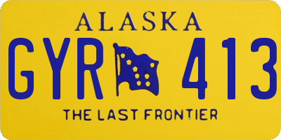 AK license plate GYR413