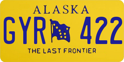 AK license plate GYR422