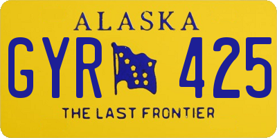 AK license plate GYR425