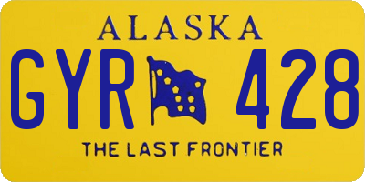 AK license plate GYR428