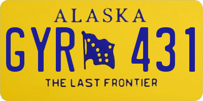 AK license plate GYR431