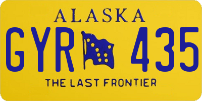 AK license plate GYR435